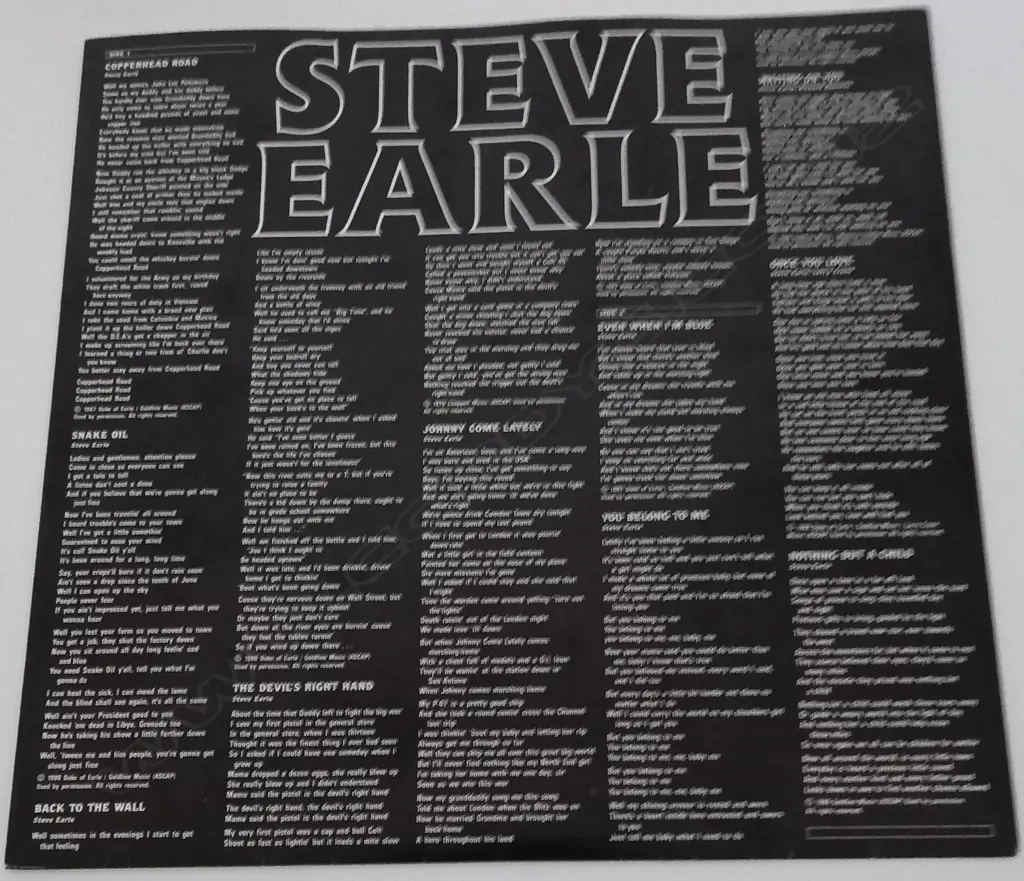 Steve Earle, Copperhead Road Image 1++